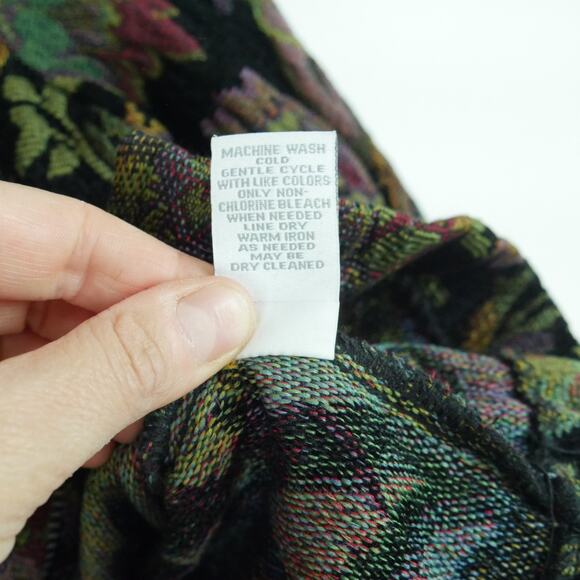 Vintage Small Tapestry Jacket 90s Y2K Whimsigoth Witchy Artsy Goth Quirky Zip Up - Picture 7 of 9